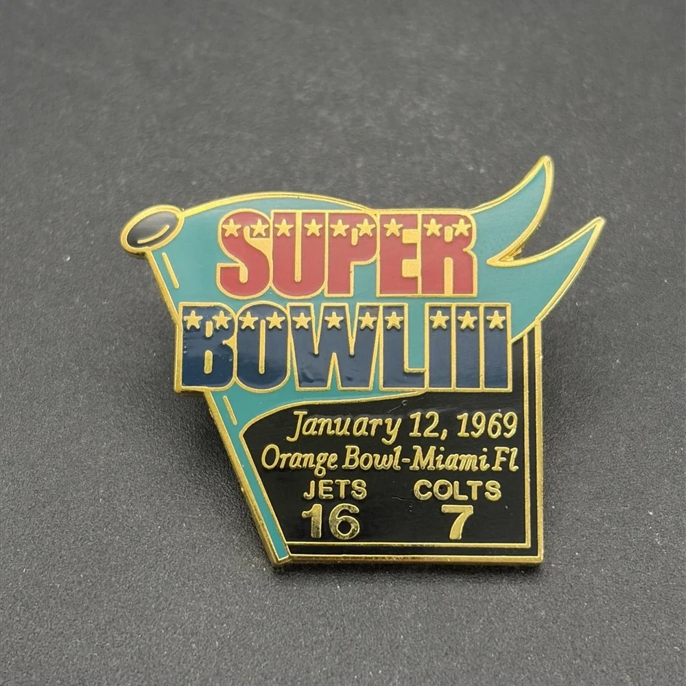 Super Bowl XIII Indianapolis Colts New York Jets NFL Football Lapel Hat Pin